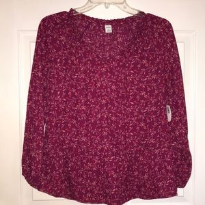 Magenta Sheer Blouse